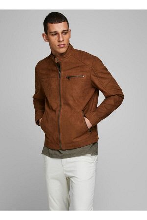 Простое коричневое мужское пальто 12147218-3