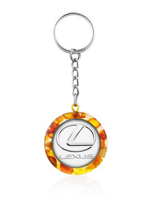 Брелок для ключей с логотипом «Лексус» в янтарной мозаике