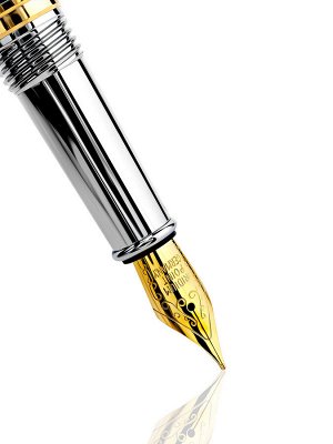Перьевая ручка из капа берёзы и натурального янтаря