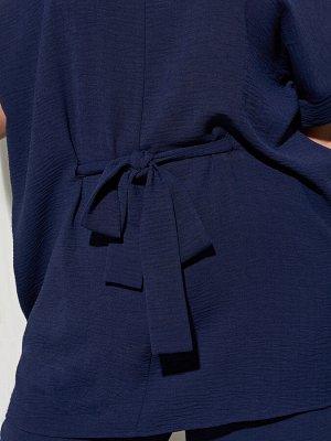 Блуза 0113-2 тёмно-синий