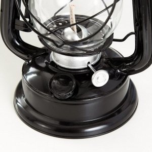 Керосиновая лампа декоративная черный 14х18х30 см RISALUX
