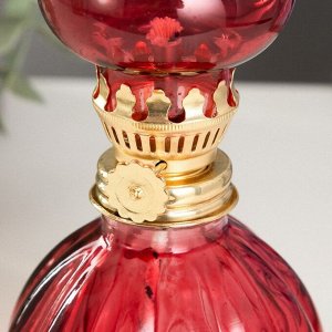 Керосиновая лампа декоративная "Алладин" красный  8*8*20 см