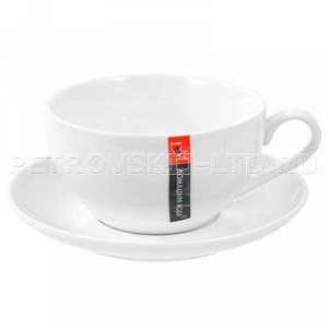 Чп220-2 61606 - "ДМ" Чашка чайная фарфоровая "Классика" 200мл, д9,2см, h5,3см, с блюдцем д13,5см (Китай). Белый фарфор - настоящее украшение стола, идеально подойдет к любой цветовой гамме кухонного и