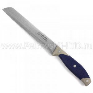"Tramontina" Нож для хлеба 190мм с синей пластмассовой ручко