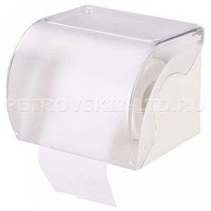 Держатель для туалетной бумаги пластмассовый, с полочкой, бе