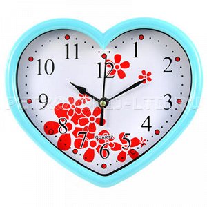 Часы настенные "Сердце" 21х18см циферблат с деколью, пластм.