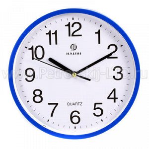 Часы настенные "Стандарт" д23см пластм., синий (Китай)