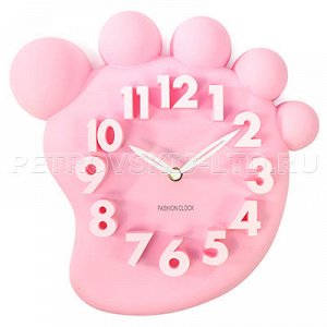 Часы настенные "Стопа" 30х40см пластм., розовый (Китай)