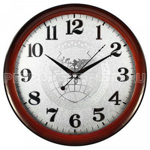 Часы настенные "Шарм" д30см, мягкий ход, серебряный цифербла