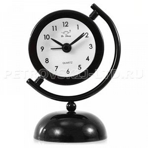 Часы-будильник "Глобус" 6х5х9см металл, цвета микс (Китай)