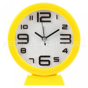 Часы-будильник "Колор" 12х4х14см пласт., цвета микс (Китай)