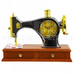Часы-будильник "Швейная машинка" 25х9х19см, пластм., цвета м