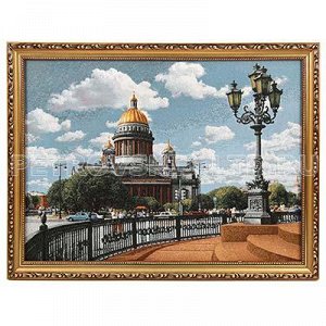 Картина 55х35см гобелен "Исаакиевский собор-2", деревянная р