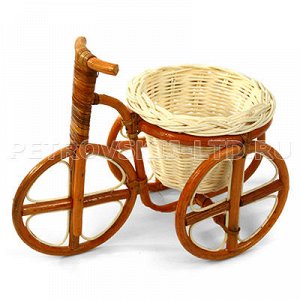 Велосипед плетеный д10см, h20см, с кашпо (Вьетнам)