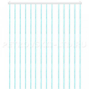 Штора межкомнатная 80х180см "Капельки" бирюзовый, 14 нитей,