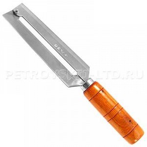 Нож-шинковка 140мм деревянная ручка "Люкс" 25х5,7см, в блист