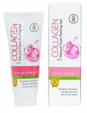 Пиллинг-гель, с коллагеном /Natural Clean Peeling Gel Collagen, MedB, Ю.Корея, 100 г, (100)