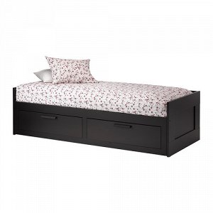 Кушетка IKEA оригинал Бримнэс, каркас, цвет черный, 2 ящика