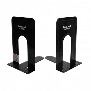 Держатель (ограничитель) подставка для книг, 19x15.8x13.5 см, 2 шт., металл, чёрный