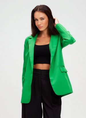 Пиджак классический женский, Пиджак зеленый на пуговице,  женский классический пиджак
