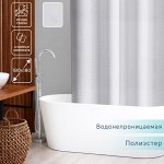 Штора для ванны Доляна «Орион», 180?180 см, полиэстер, цвет белый