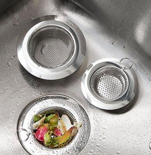Металлическая сетка-фильтр для слива раковины, 1шт., 7,2 см.