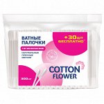 Cotton Flower Ватные палочки 300 шт/уп, ПЭ
