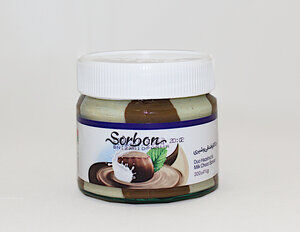 Паста ореховая SORBON с темным и белым шоколадом 300 г ст/б 1 уп.х 12 шт.