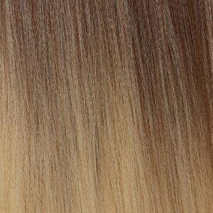 SIM-BRAIDS Канекалон двухцветный, гофрированный, 65 см, 90 гр, цвет молочный/русый(#FR-13)