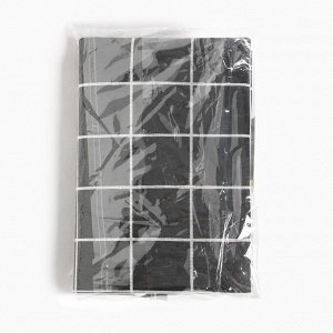 Фартук Экономь и Я «Клетка», чёрный, 56x70 ± 4 см, 100% хл, рогожка