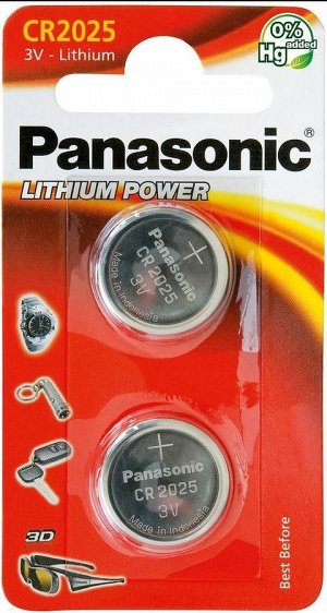 Батарейки PANASONIC Power Cells 2025/2BP (24)(Цена за 2 шт.)