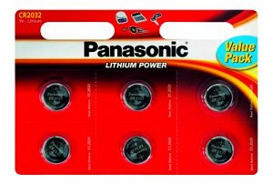Батарейки PANASONIC Power Cells 2032/6BP (120)(Цена за 6 шт.)