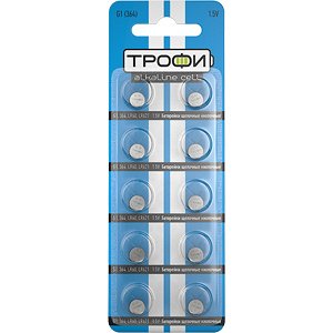 Батарейки ТРОФИ G1 (364,LR621,LR60) (10/200/1600/153600)(Цена за 10 шт.)