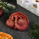 Фигура &quot;Дракон Орочи&quot; бордовая с золотым, 6,5х5,5х3,5см