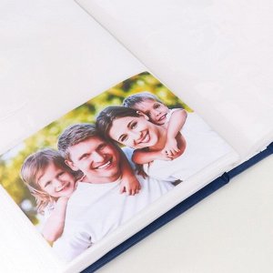 Фотоальбом на 300 фото 10х15 см, винил. обложка, пластик. листы "classique"Синий