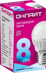 ОНЛАЙТ 71 627 OLL-G45-8-230-4K-E27 (100)