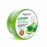 Farm Stay Aloevera Moisture Soothing Gel 100% Увлажняющий и смягчающий гель для лица и тела 300мл