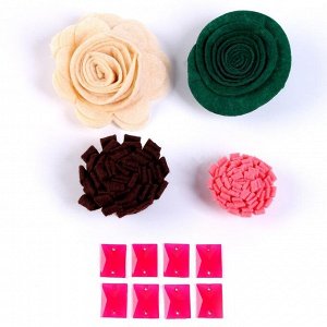 Набор для творчества: декор из фетра и набор бусин «Цветочная радость»