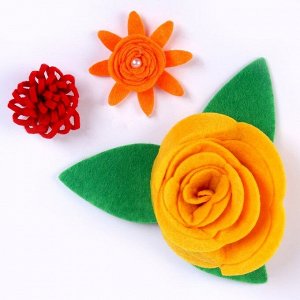 Набор для творчества: декор из фетра и набор бусин «Цветочное удовольствие»