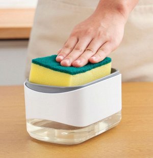 Диспенсер для моющего средства + губка Soap Pump And Sponge Caddy