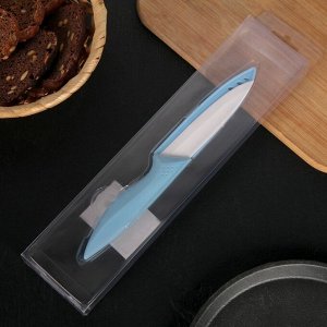 Нож керамический Доляна «Острота», лезвие 7,5 см, цвет голубой