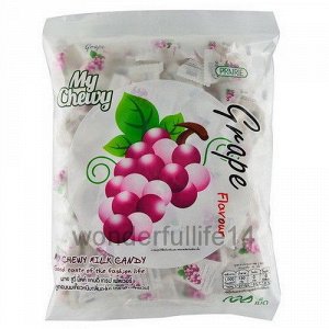 Молочные конфеты - виноград (Chewy Milk Candy Grape  Flavour)360 гр (Полимерный пакет)