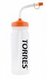 Бутылка для воды мягкий пластик с трубкой TORRES 750 мл