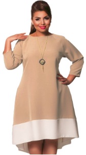 Асимметричное платье с рукавами средней длины Цвет: ХАКИ