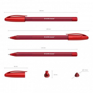 Ручка шариковая ErichKrause U-108 Original Stick 1.0, Ultra Glide Technology, красная