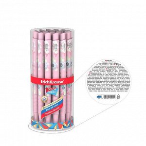 Ручка шариковая автоматическая ErichKrause ColorTouch Colibri, узел 0.7 мм, цвет чернил синий, корпуса "Soft-touch", с принтом