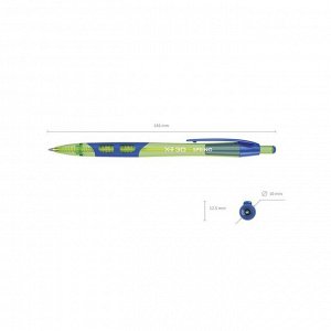 Ручка шариковая автоматическая XR-30 Spring, узел 0.7 мм, чернила синие, резиновый упор, длина линии письма 1000 метров, микс