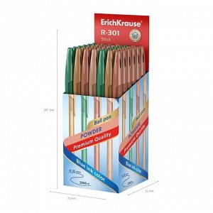 Ручка шариковая ErichKrause R-301 Powder Stick, узел 0.7 мм, цвет чернил синий, корпус пастель МИКС