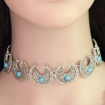 Короткое колье с бирюзой