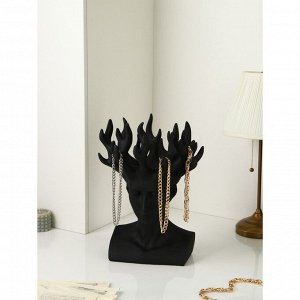 Садовая фигура "Огненная дева", полистоун, 50 см, черное, 1 сорт